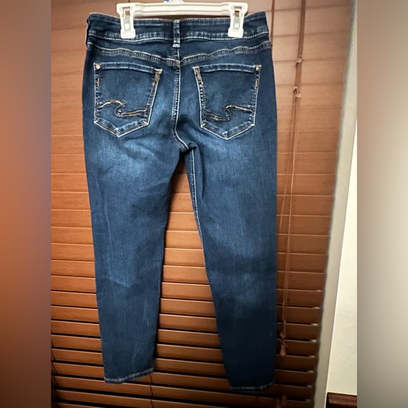 Silver Jeans Women's Dark Blue Skinny Jeans - Picture 3 of 4